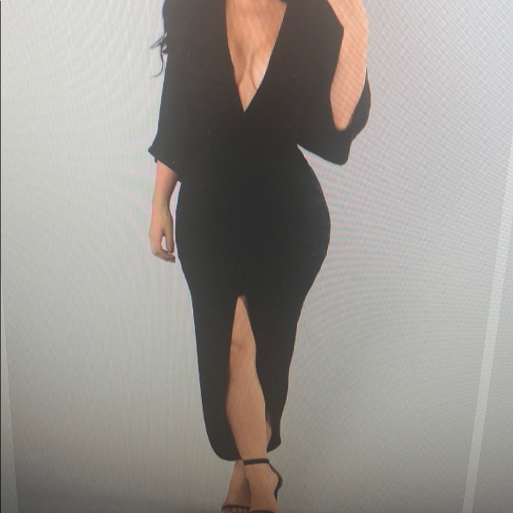 Black glitter dress